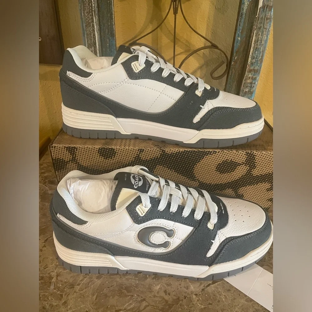 COACH NIB Women’s Charcoal SoHo Denim Sneakers Size 8 - Picture 11 of 17